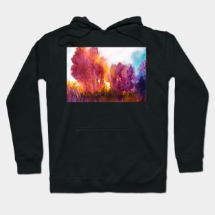 Watercolor landscape Hoodie